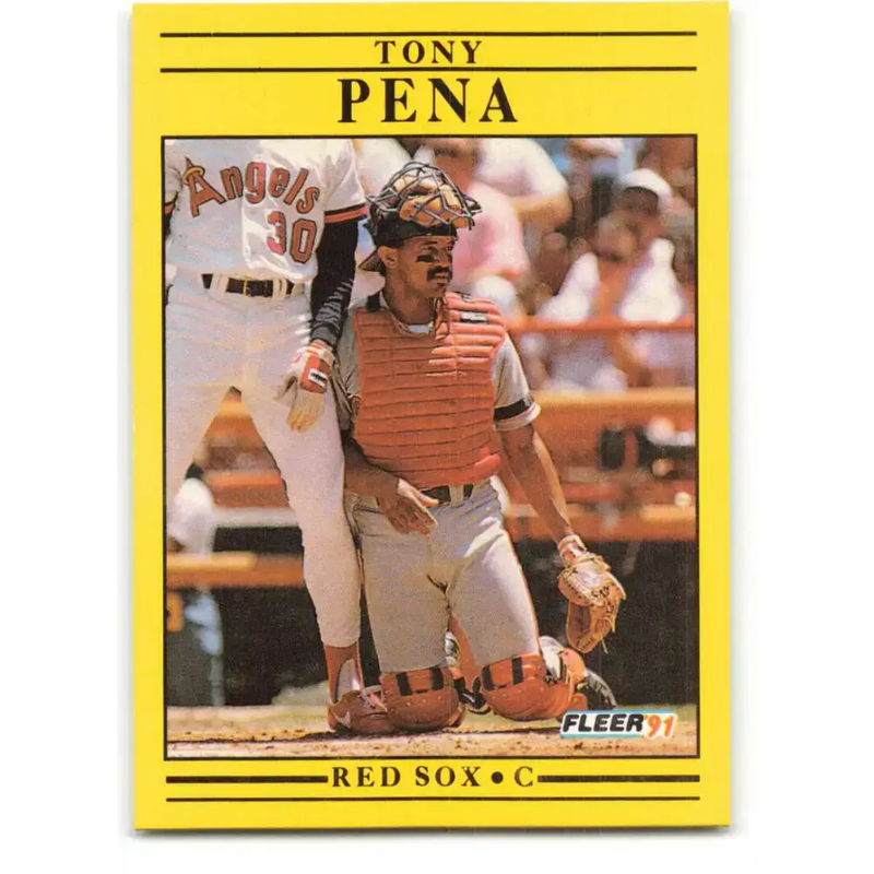 1991 Fleer #106 Tony Pena NM-MT Boston Red Sox Baseball Card - Baseball Card Single