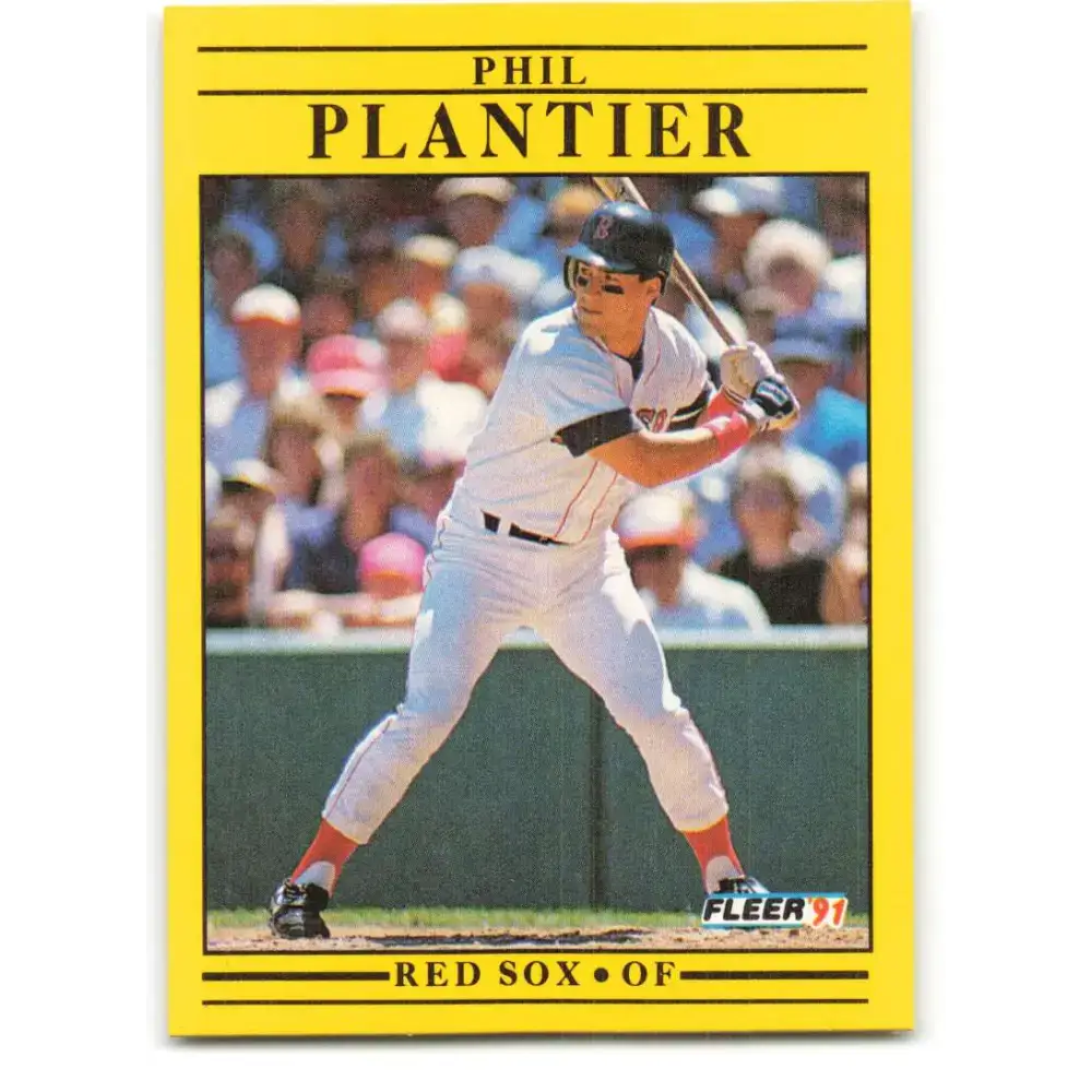 1991 Fleer #107 Phil Plantier NM-MT RC Rookie Boston Red Sox Baseball Card - Baseball Card Single