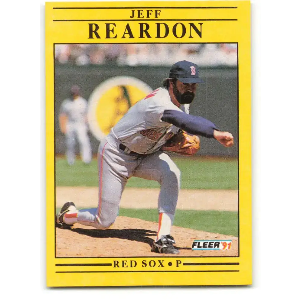 1991 Fleer #109 Jeff Reardon NM-MT Boston Red Sox Baseball Card - Baseball Card Single