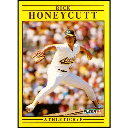 1991 Fleer #11 Rick Honeycutt NM-MT Oakland Athletics Baseball Card
