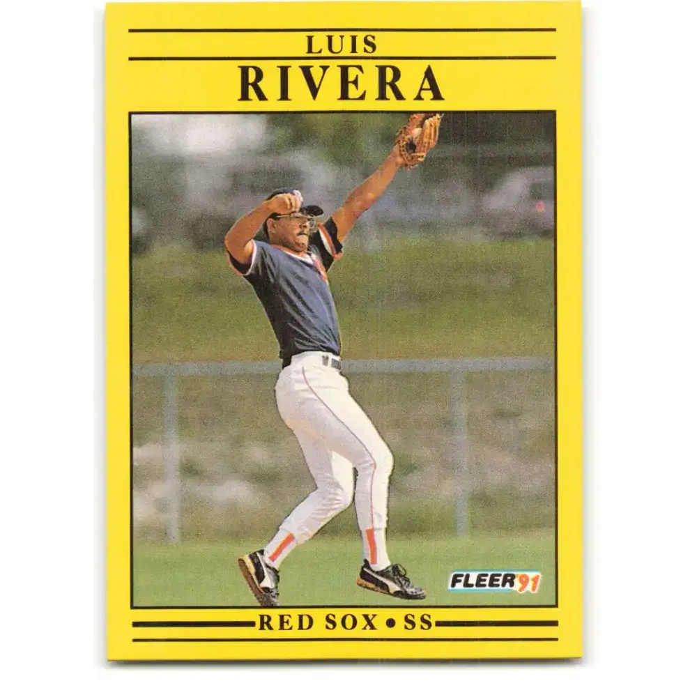 1991 Fleer #112 Luis Rivera NM-MT Boston Red Sox Baseball Card - Baseball Card Single