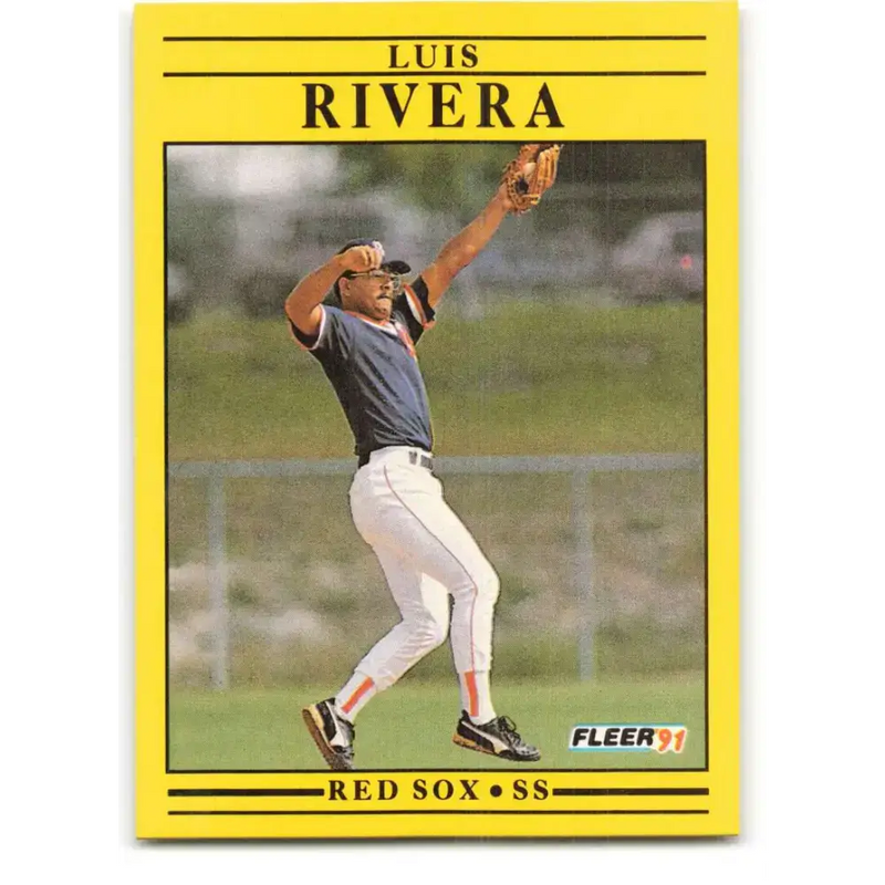 1991 Fleer #112 Luis Rivera NM-MT Boston Red Sox Baseball Card - Baseball Card Single