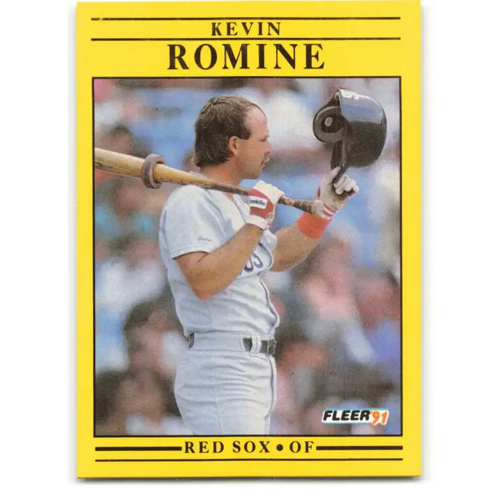1991 Fleer #113 Kevin Romine NM-MT Boston Red Sox Baseball Card - Baseball Card Single