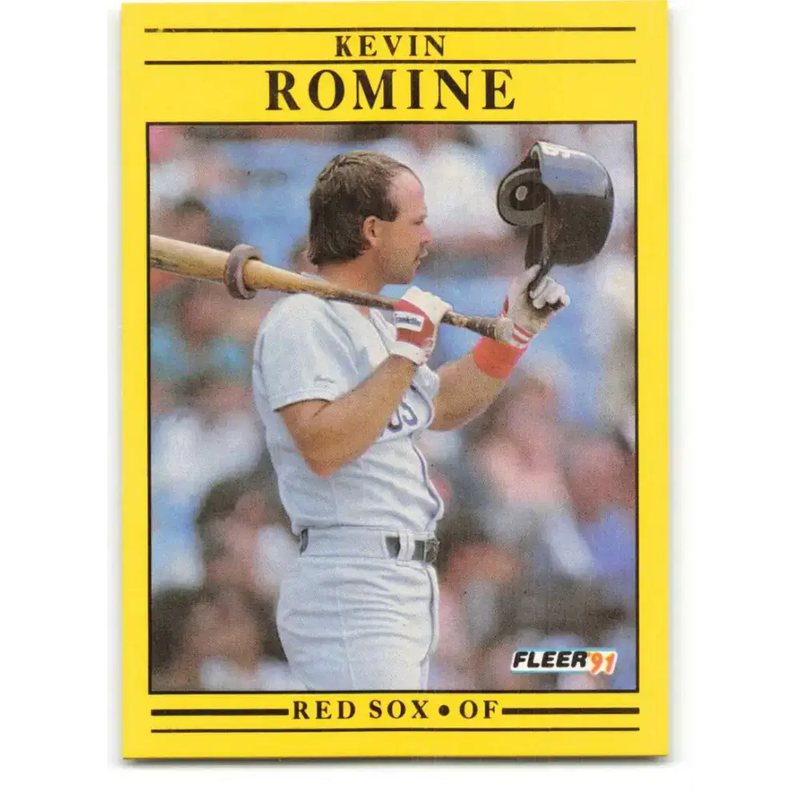 1991 Fleer #113 Kevin Romine NM-MT Boston Red Sox Baseball Card - Baseball Card Single