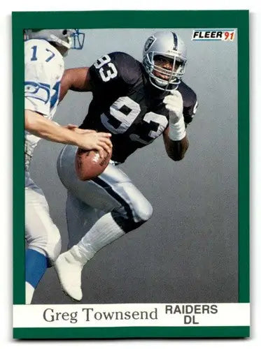 1991 Fleer #116 Greg Townsend Los Angeles Raiders Football Cards NM ID:60512 - Football Card Single