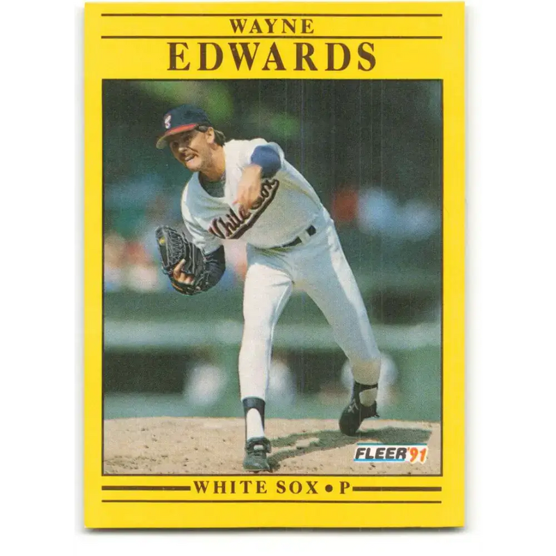 1991 Fleer #116 Wayne Edwards NM-MT Chicago White Sox Baseball Card - Baseball Card Single