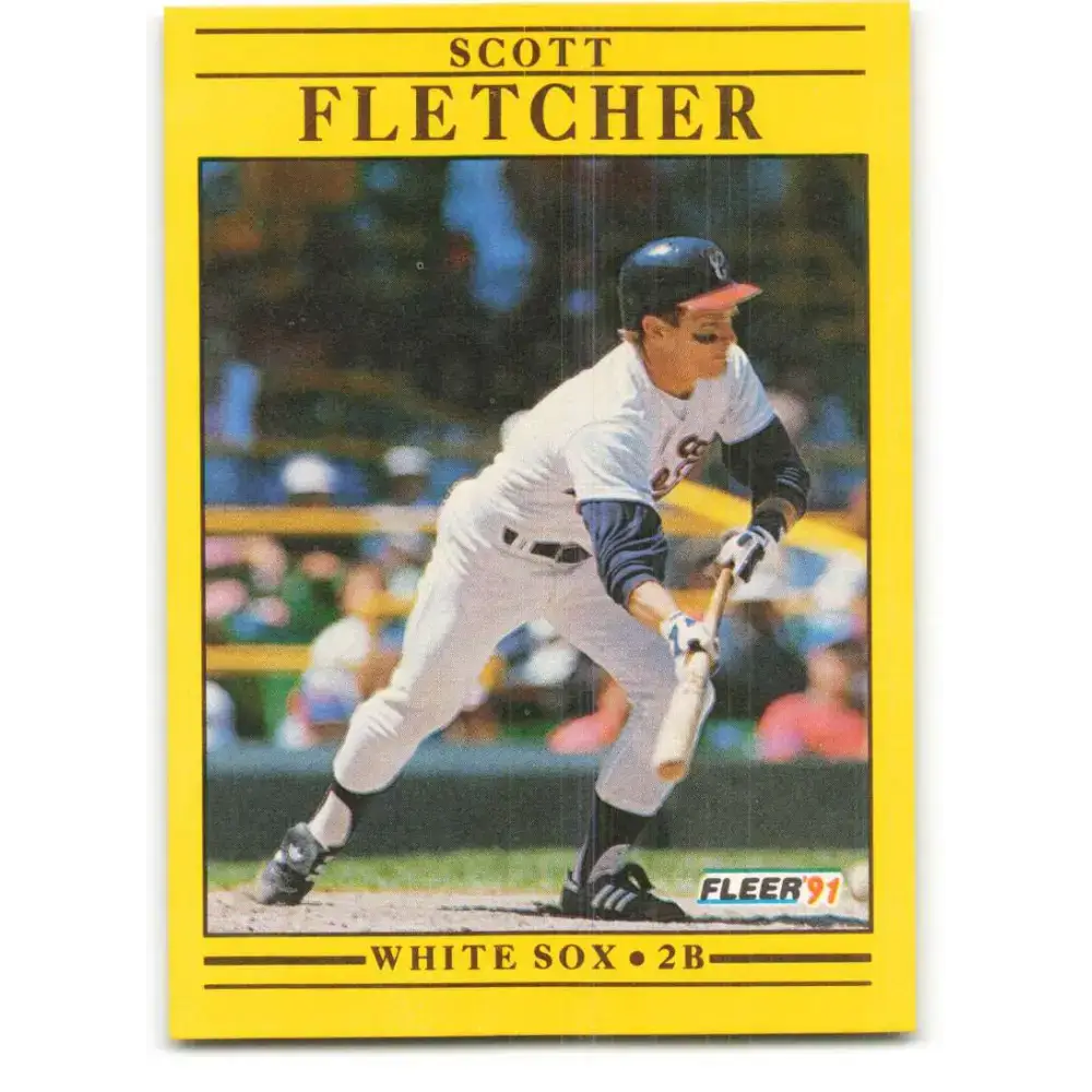 1991 Fleer #119 Scott Fletcher NM-MT Chicago White Sox Baseball Card - Baseball Card Single