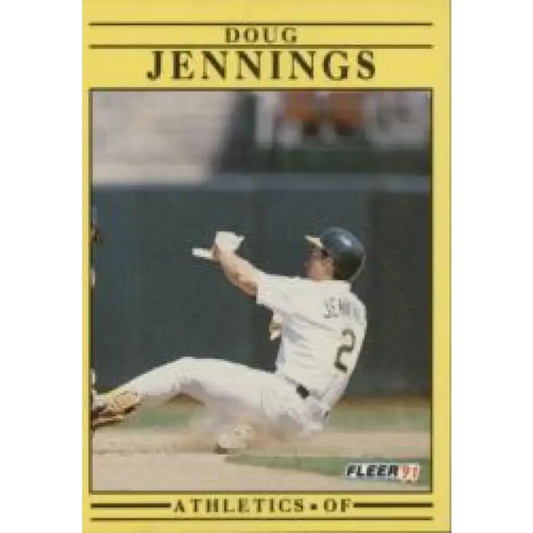 1991 Fleer #12 Doug Jennings NM-MT Oakland Athletics Baseball Card