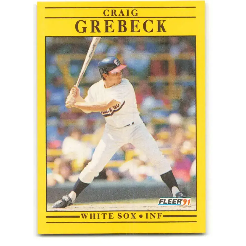 1991 Fleer #120 Craig Grebeck NM-MT Chicago White Sox Baseball Card - Baseball Card Single