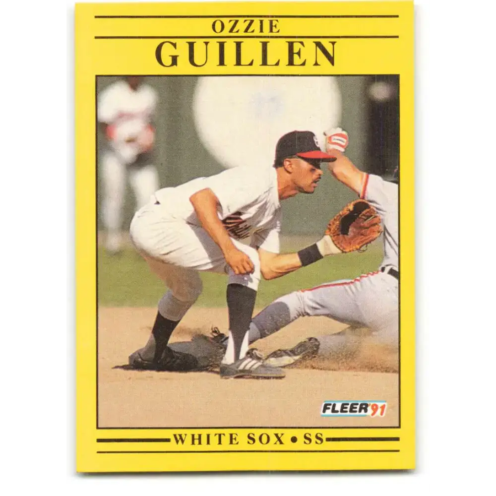 1991 Fleer #121 Ozzie Guillen NM-MT Chicago White Sox Baseball Card - Baseball Card Single