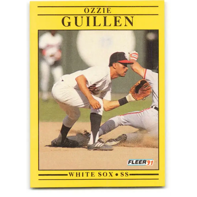 1991 Fleer #121 Ozzie Guillen NM-MT Chicago White Sox Baseball Card - Baseball Card Single