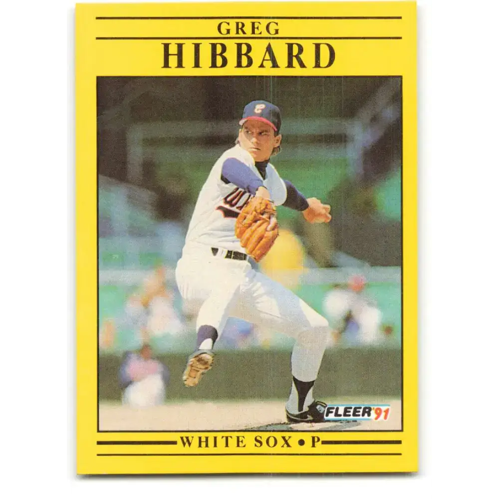 1991 Fleer #122 Greg Hibbard NM-MT Chicago White Sox Baseball Card - Baseball Card Single