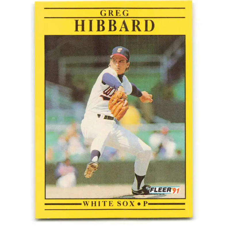 1991 Fleer #122 Greg Hibbard NM-MT Chicago White Sox Baseball Card - Baseball Card Single