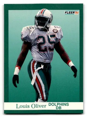 1991 Fleer #127 Louis Oliver Miami Dolphins Football Cards NM Near M ID:60534 - Football Card Single