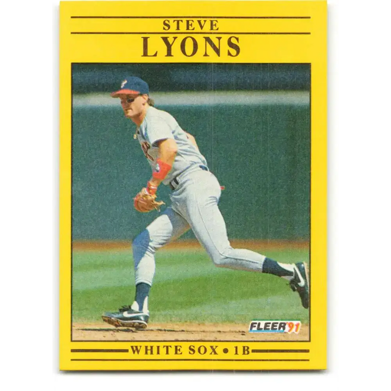 1991 Fleer #127 Steve Lyons NM-MT Chicago White Sox Baseball Card - Baseball Card Single