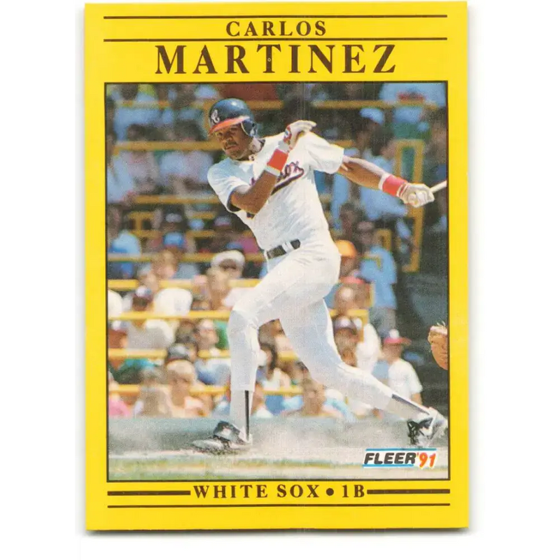 1991 Fleer #128 Carlos Martinez NM-MT Chicago White Sox Baseball Card - Baseball Card Single