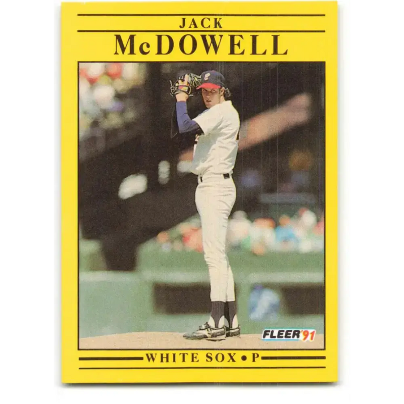 1991 Fleer #129 Jack McDowell NM-MT Chicago White Sox Baseball Card - Baseball Card Single