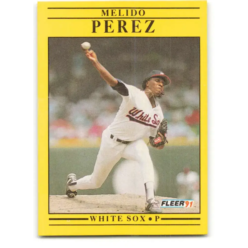1991 Fleer #133 Melido Perez NM-MT Chicago White Sox Baseball Card - Baseball Card Single