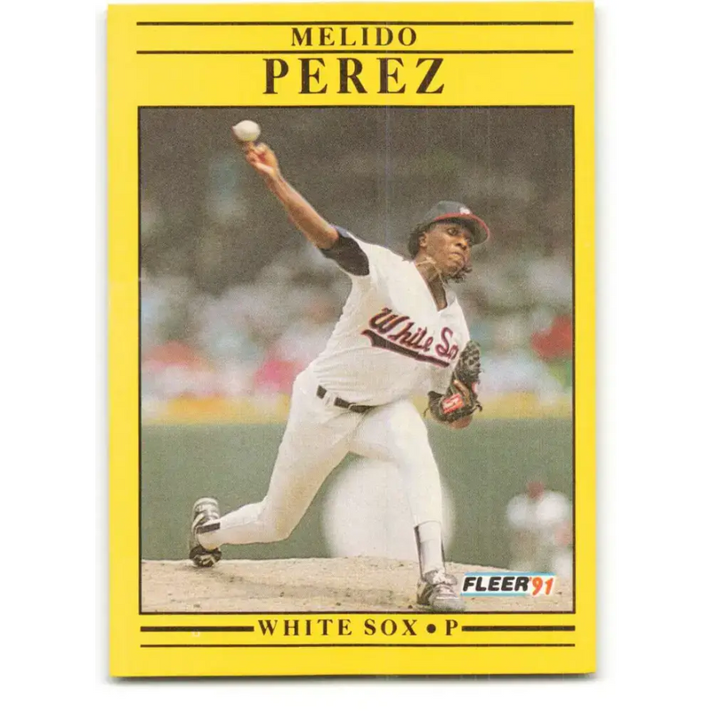 1991 Fleer #133 Melido Perez NM-MT Chicago White Sox Baseball Card - Baseball Card Single