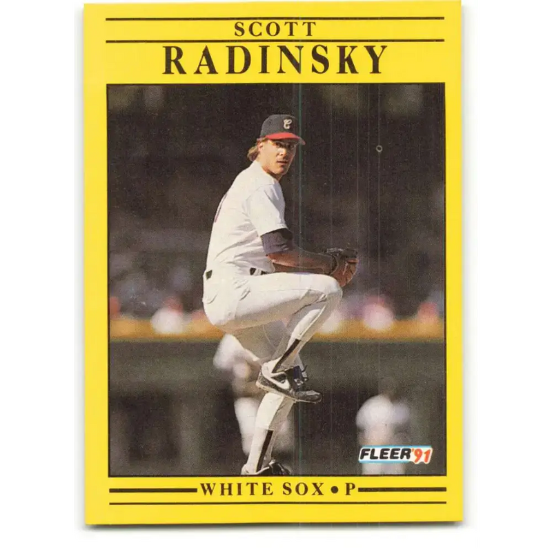 1991 Fleer #135 Scott Radinsky NM-MT Chicago White Sox Baseball Card - Baseball Card Single