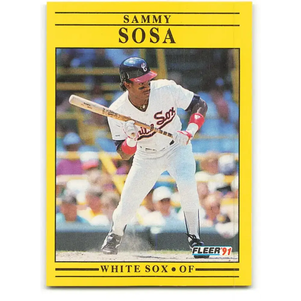 1991 Fleer #136 Sammy Sosa NM-MT Chicago White Sox Baseball Card - Baseball Card Single