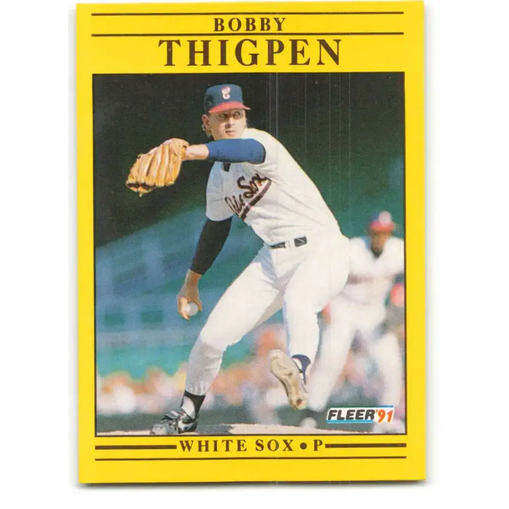1991 Fleer #137 Bobby Thigpen NM-MT Chicago White Sox Baseball Card - Baseball Card Single