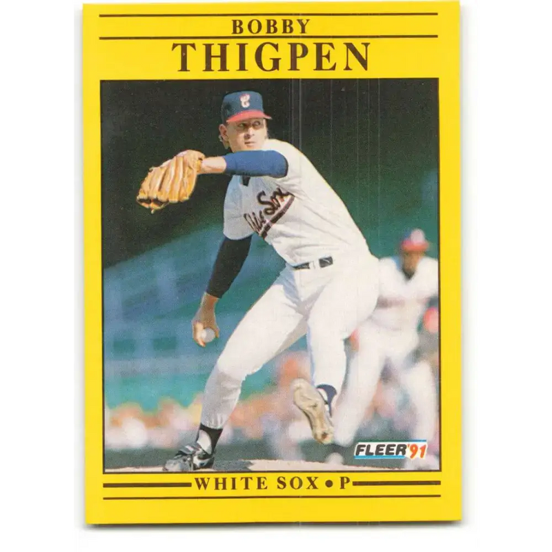1991 Fleer #137 Bobby Thigpen NM-MT Chicago White Sox Baseball Card - Baseball Card Single