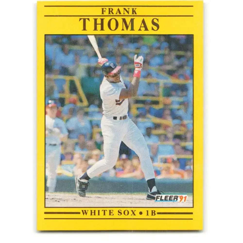 1991 Fleer #138 Frank Thomas NM-MT Chicago White Sox Baseball Card - Baseball Card Single