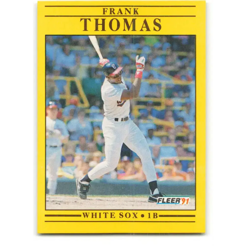 1991 Fleer #138 Frank Thomas NM-MT Chicago White Sox Baseball Card - Baseball Card Single