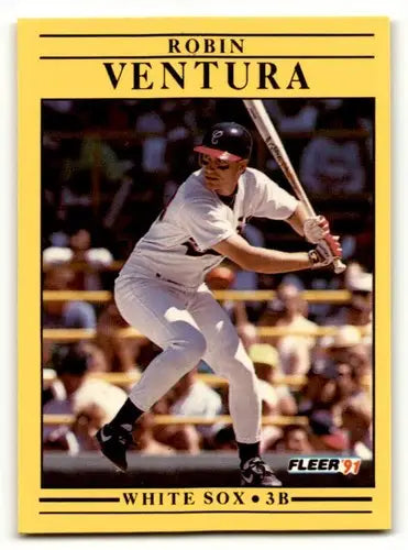 Chicago White Sox Robin Ventura 1991 Fleer baseball card NM near mint