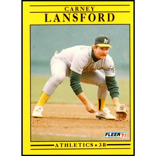 1991 Fleer #14 Carney Lansford NM-MT Oakland Athletics Baseball Card