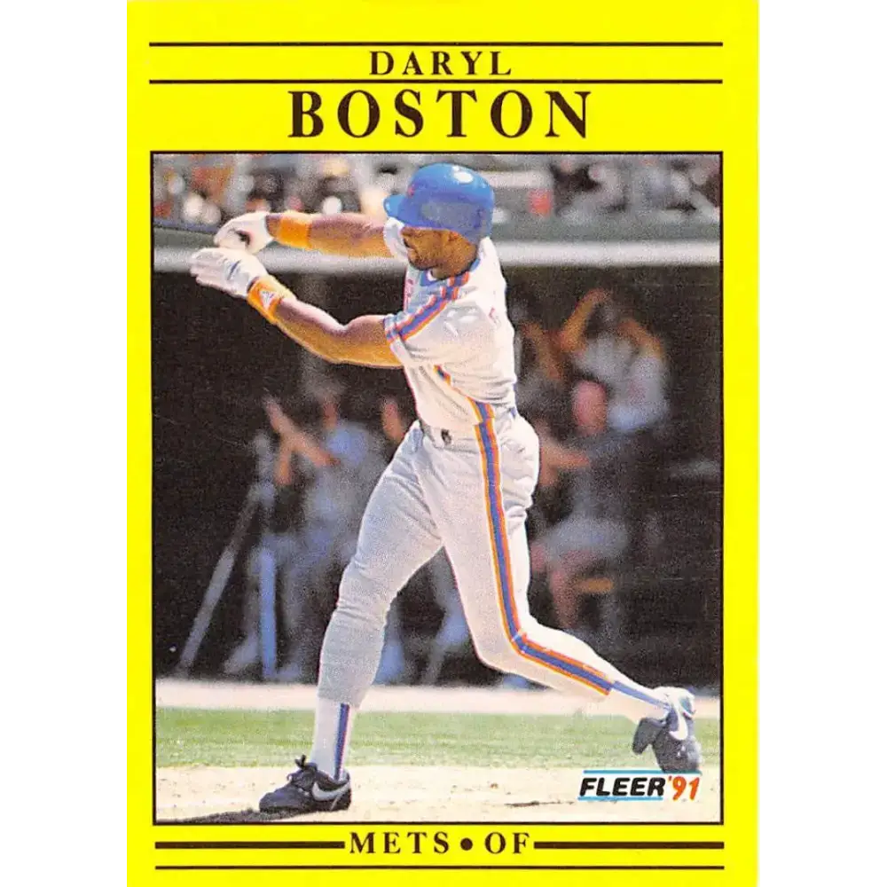 1991 Fleer #140 Daryl Boston NM-MT New York Mets Baseball Card - Baseball Card Single