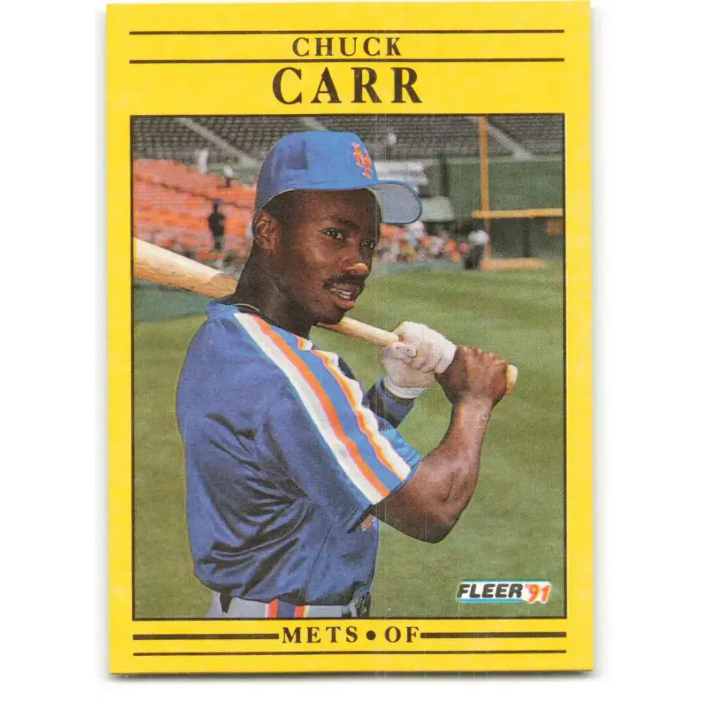 1991 Fleer #141 Chuck Carr NM-MT New York Mets Baseball Card - Baseball Card Single