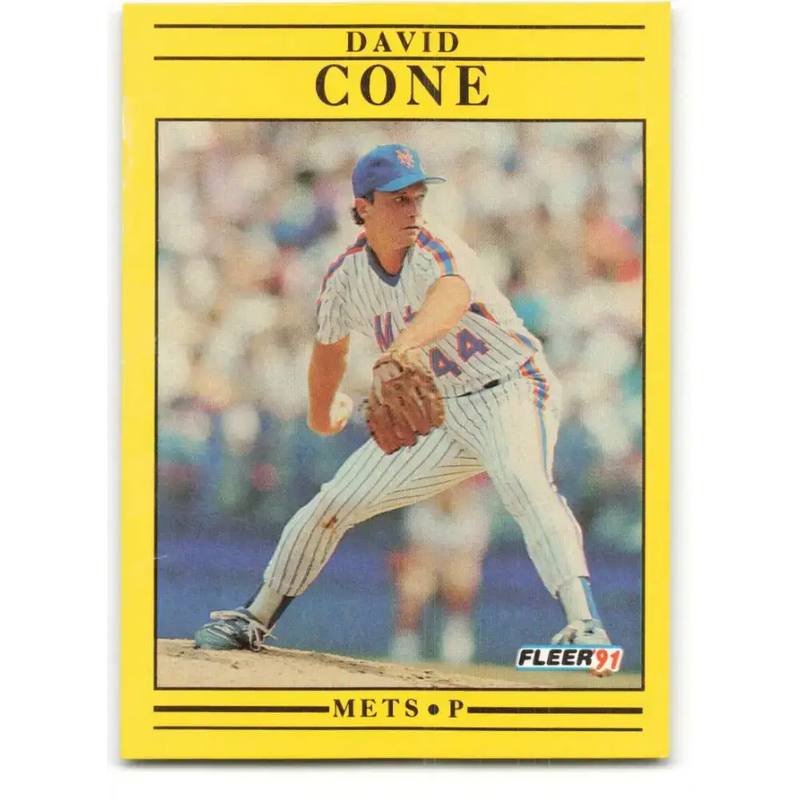 1991 Fleer #143 David Cone NM-MT New York Mets Baseball Card - Baseball Card Single