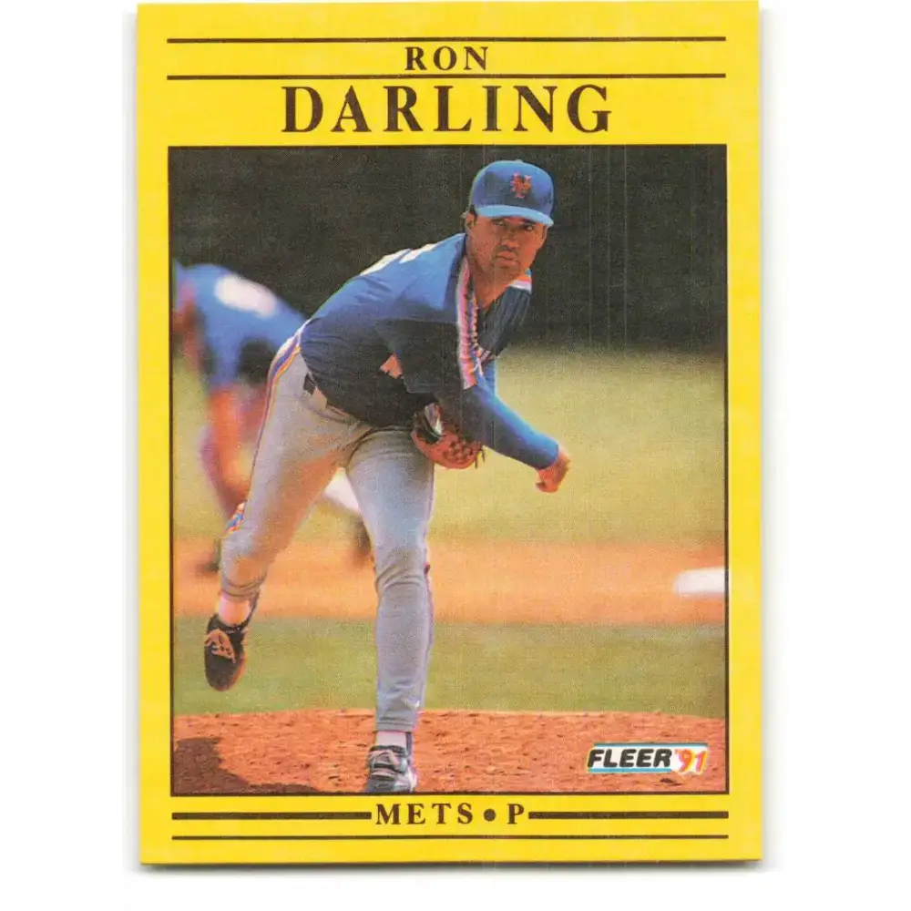1991 Fleer #144 Ron Darling NM-MT New York Mets Baseball Card - Baseball Card Single