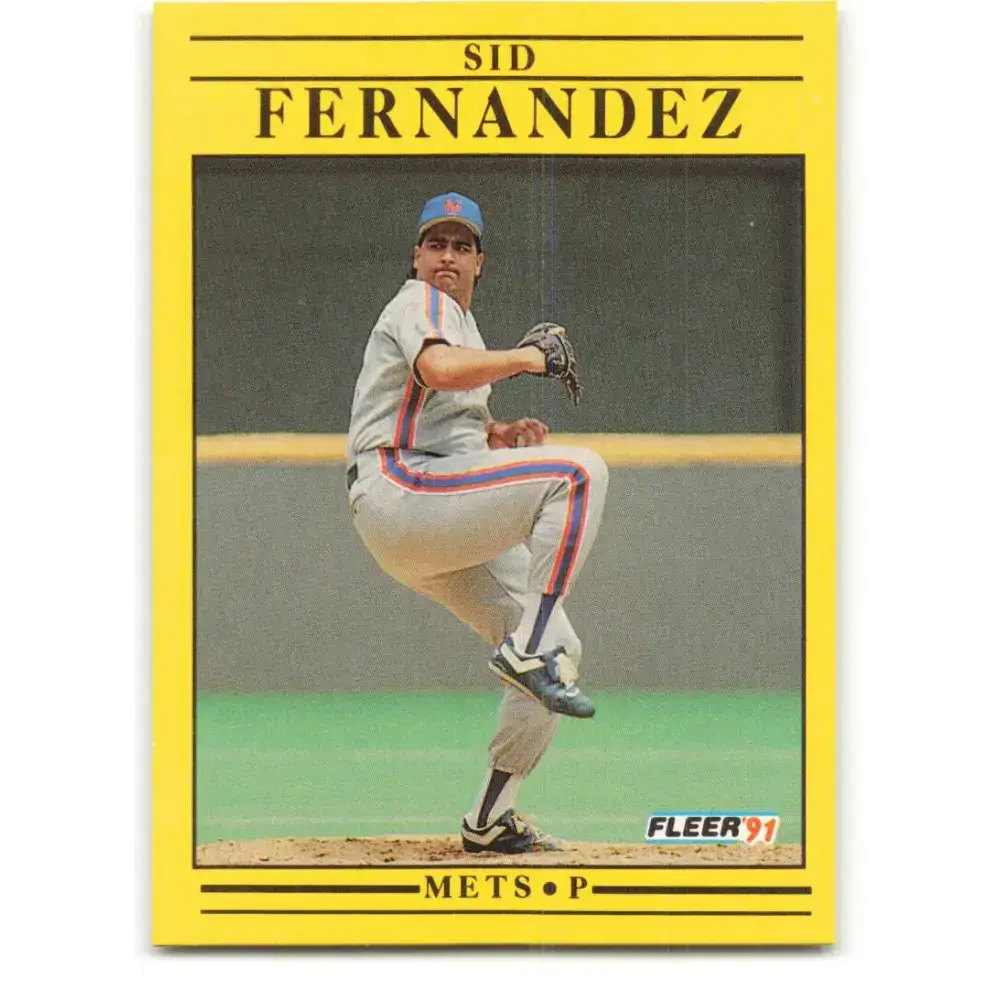 1991 Fleer #146 Sid Fernandez NM-MT New York Mets Baseball Card - Baseball Card Single