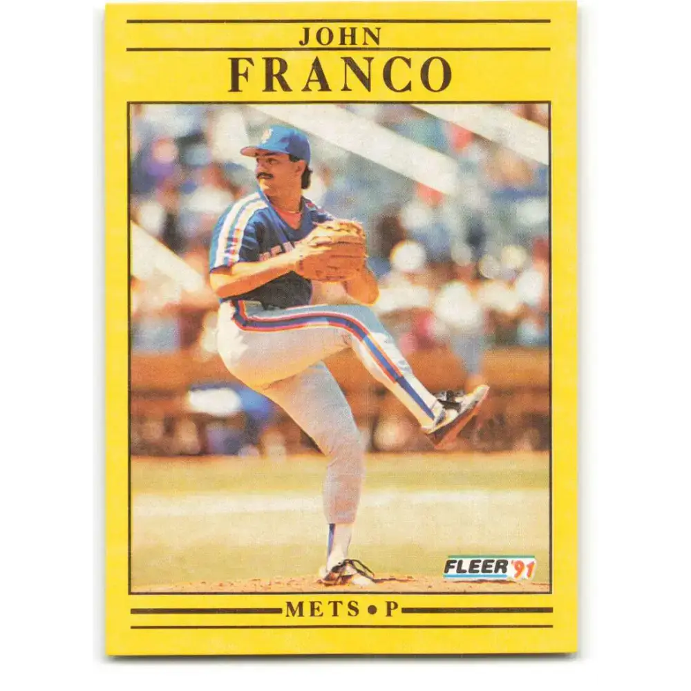 1991 Fleer #147 John Franco NM-MT New York Mets Baseball Card - Baseball Card Single