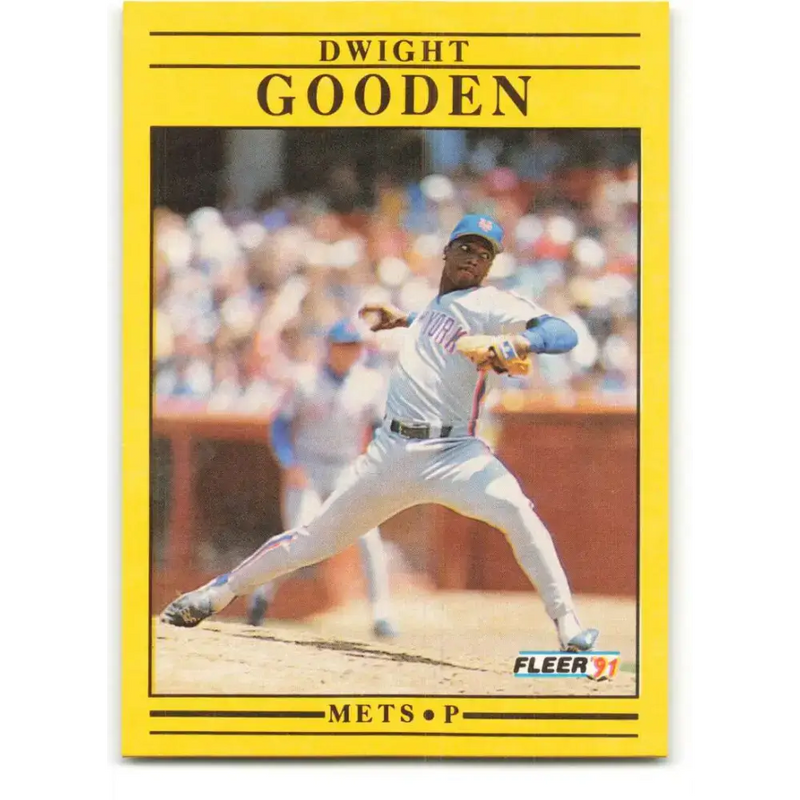 1991 Fleer #148 Dwight Gooden NM-MT New York Mets Baseball Card - Baseball Card Single