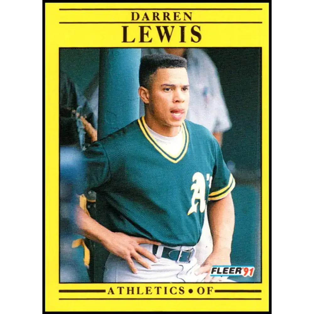 1991 Fleer #15 Darren Lewis NM-MT Oakland Athletics Baseball Card