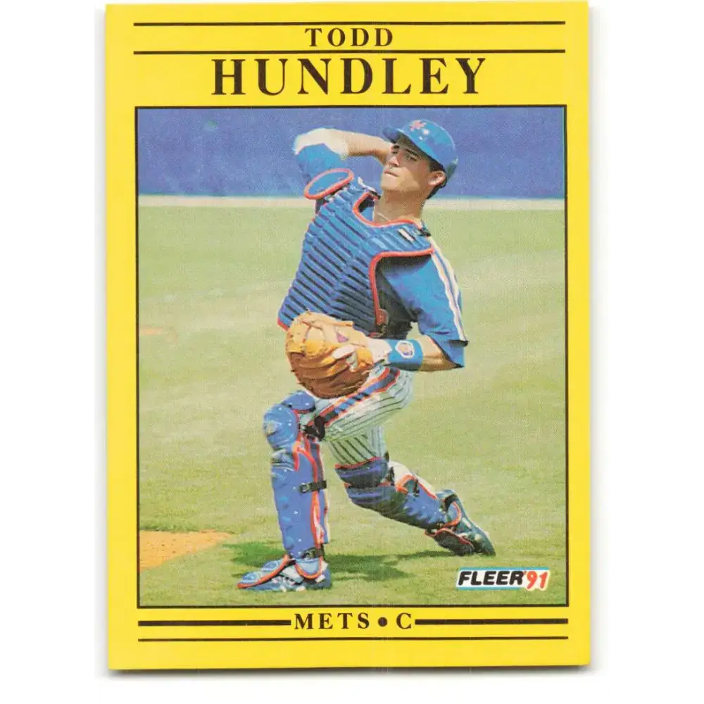 1991 Fleer #150 Todd Hundley NM-MT New York Mets Baseball Card - Baseball Card Single