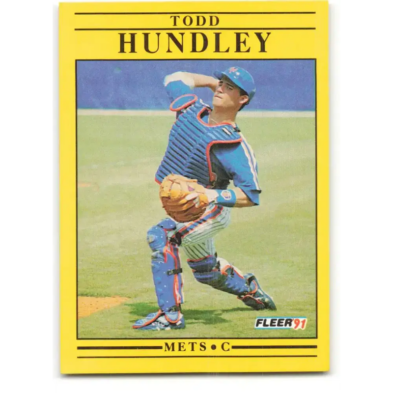1991 Fleer #150 Todd Hundley NM-MT New York Mets Baseball Card - Baseball Card Single