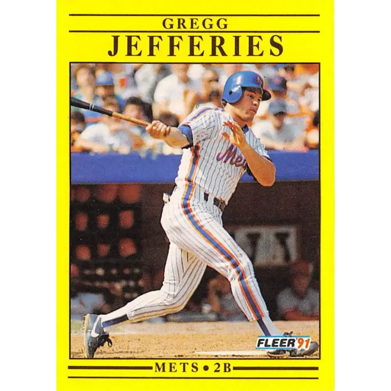1991 Fleer #151 Gregg Jefferies NM-MT New York Mets Baseball Card - Baseball Card Single
