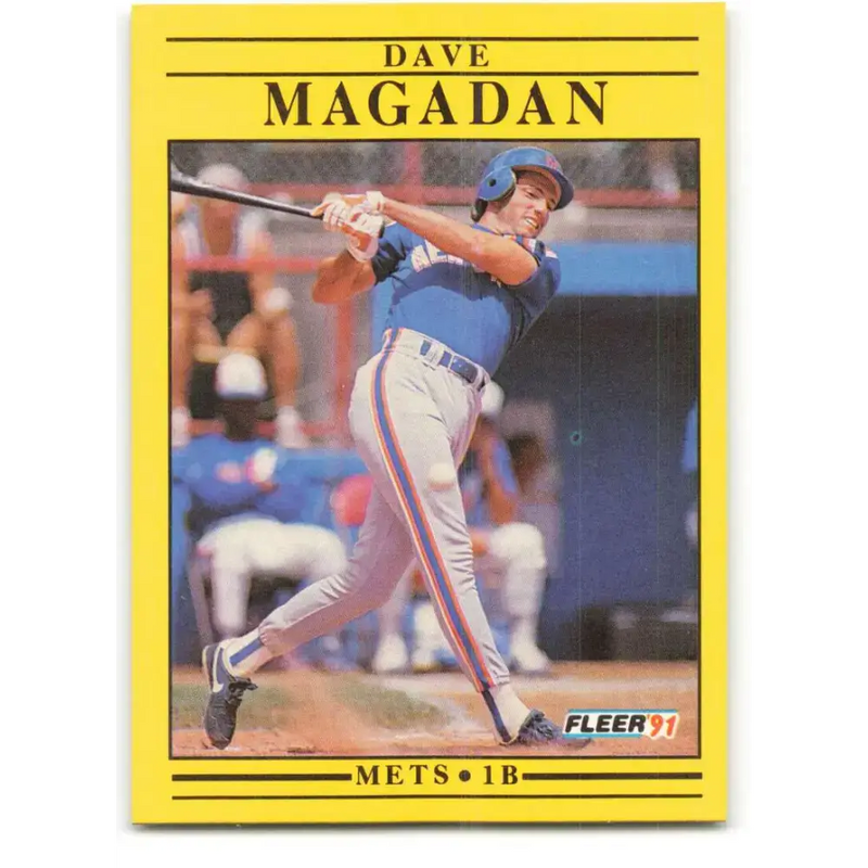 1991 Fleer #153 Dave Magadan NM-MT New York Mets Baseball Card - Baseball Card Single