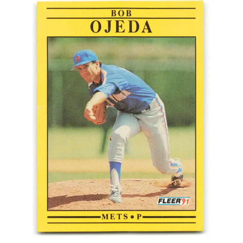 1991 Fleer #156 Bob Ojeda NM-MT New York Mets Baseball Card - Baseball Card Single