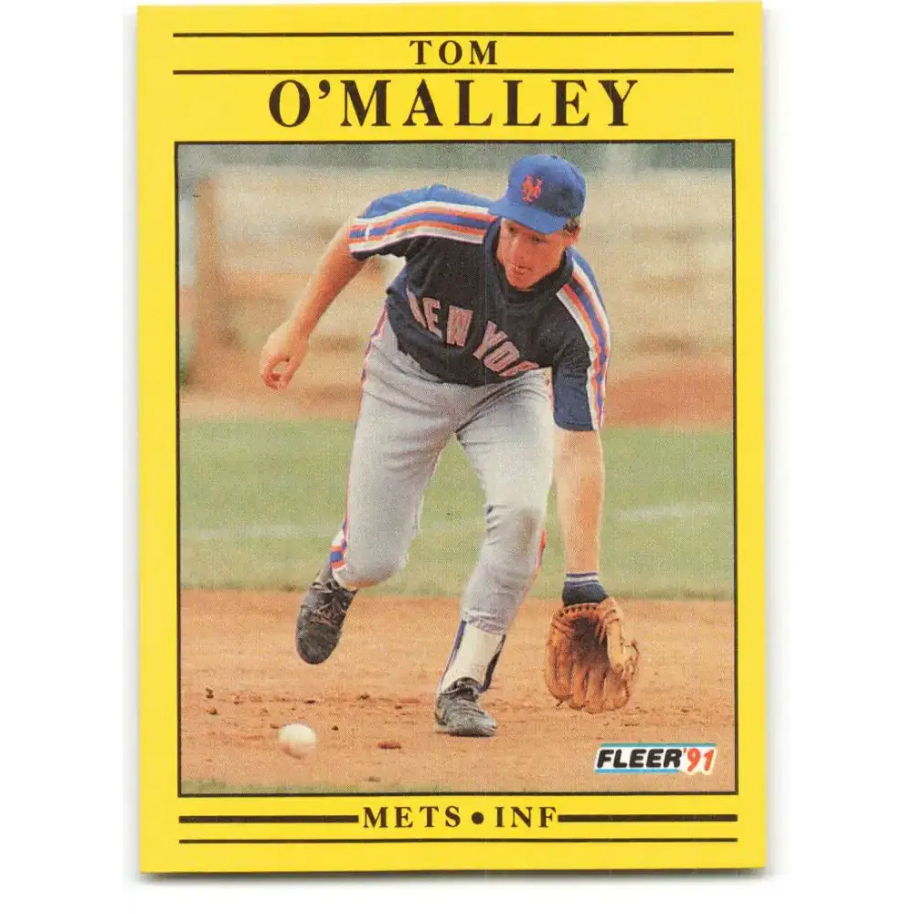 1991 Fleer #157 Tom O’Malley NM-MT New York Mets Baseball Card - Baseball Card Single