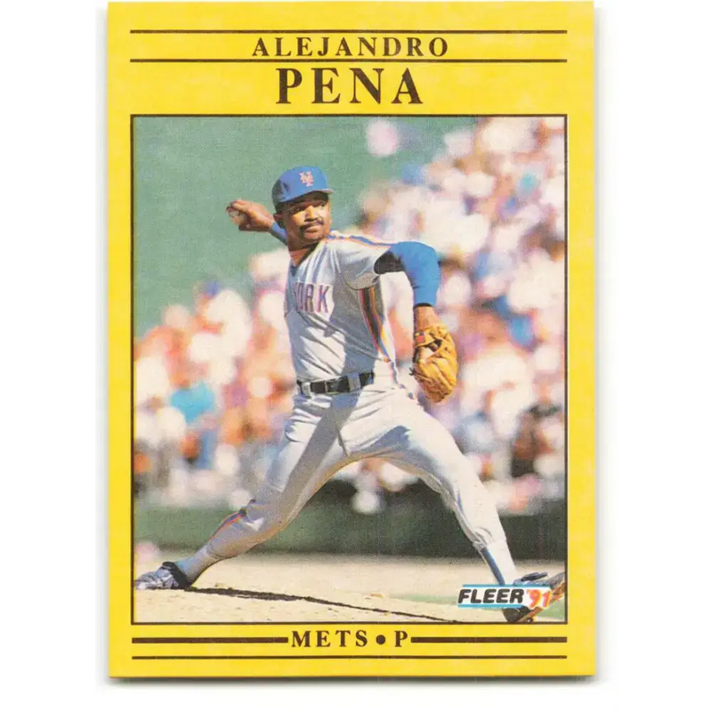 1991 Fleer #158 Alejandro Pena NM-MT New York Mets Baseball Card - Baseball Card Single