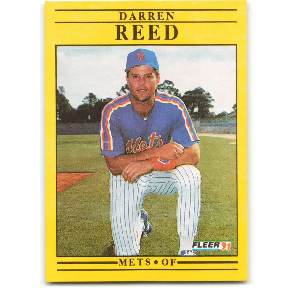 1991 Fleer #159 Darren Reed NM-MT New York Mets Baseball Card - Baseball Card Single