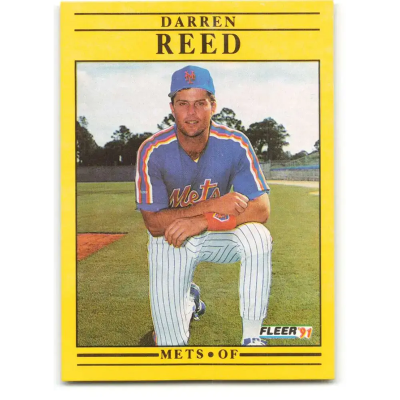 1991 Fleer #159 Darren Reed NM-MT New York Mets Baseball Card - Baseball Card Single