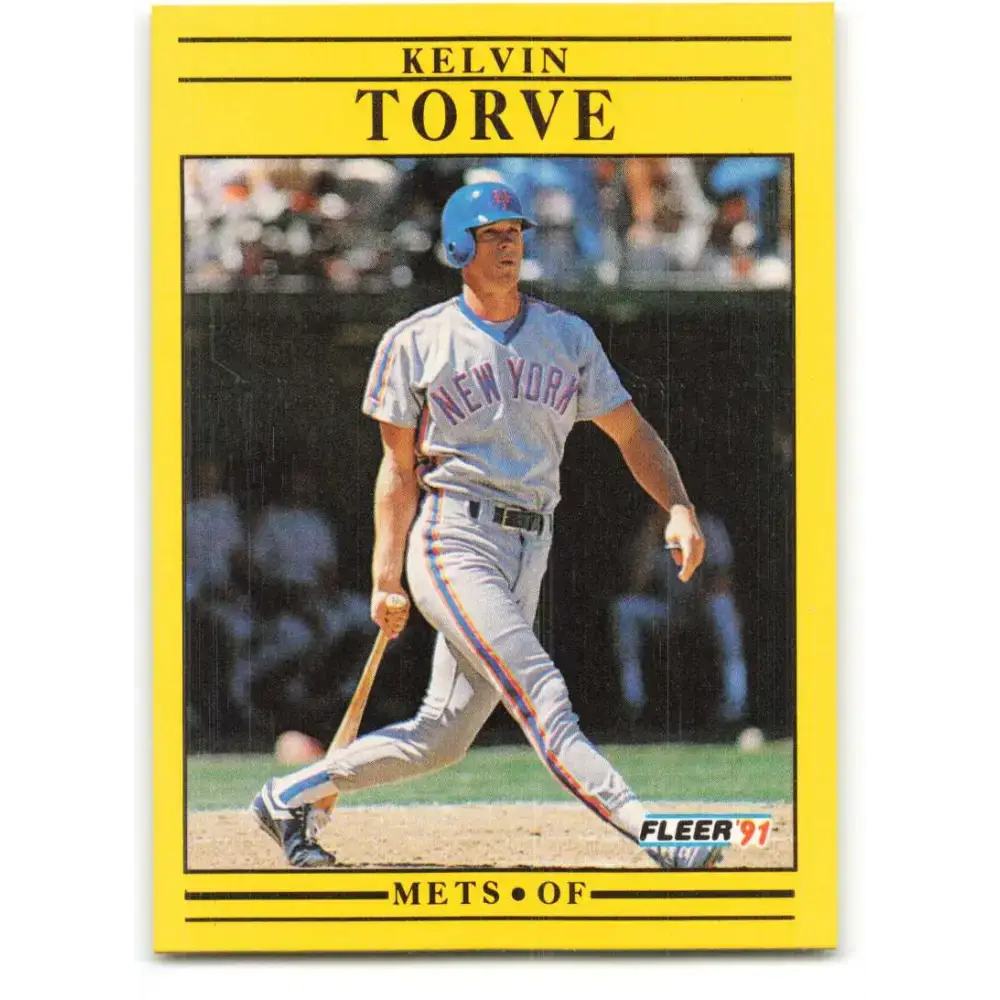1991 Fleer #163 Kelvin Torve NM-MT New York Mets Baseball Card - Baseball Card Single