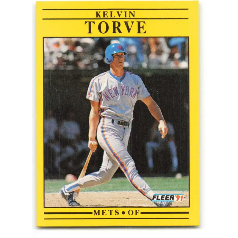1991 Fleer #163 Kelvin Torve NM-MT New York Mets Baseball Card - Baseball Card Single
